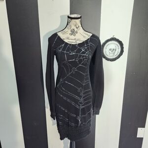Queen Of Darkness Skull Web Dress